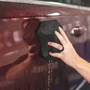 The Rag Company - Ultra Black Foam Sponge - for Detailing and Car Washing, Perfect for Both Rinseless and Soap Washes, Softer Feel, Ergonomic Shape