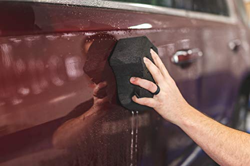 The Rag Company - Ultra Black Foam Sponge - for Detailing and Car Washing, Perfect for Both Rinseless and Soap Washes, Softer Feel, Ergonomic Shape