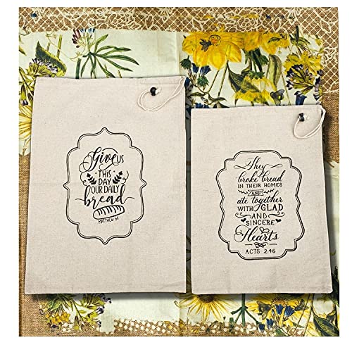 WISEOWELL Linen Bread Bags For Homemade Bread LINEN with Beeswax Wraps - 100% Organic Linen | Eco-Friendly | Bread Bags For Homemade Bread And Produce