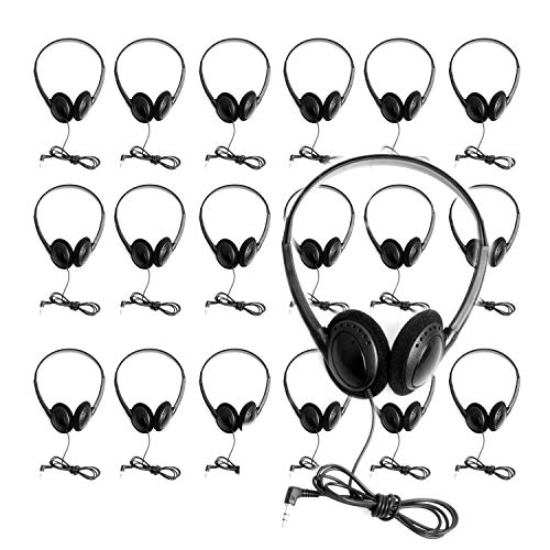 50 Bulk Headphones for Classrooms School Students Over Ear Earbuds