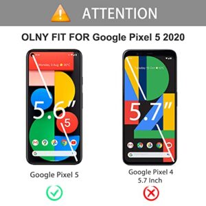 OMOTON [3 Pack] Screen Protector for Google Pixel 5 - Tempered Glass/Alignment Frame/Anti Scratch Screen Protector for Google Pixel 5