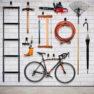 TORACK Garage Hooks Heavy Duty, 15 Pack Wall Mount Steel Utility Hooks&Hangers, Anti-Slip Rubber Coated, Garage Storage Organizer for Garden Tools, Power Tools, Ladders, Brooms, Bikes, Bulk Items