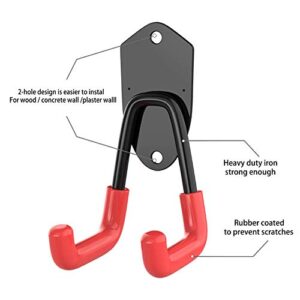 TORACK Garage Hooks Heavy Duty, 15 Pack Wall Mount Steel Utility Hooks&Hangers, Anti-Slip Rubber Coated, Garage Storage Organizer for Garden Tools, Power Tools, Ladders, Brooms, Bikes, Bulk Items