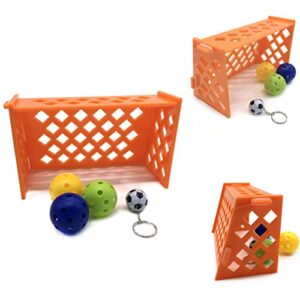 POPETPOP 2 Sets Parrot Soccer Ball Toys Field Training Toys Bird Intelligence Development Toys for Macaw Parakeet Cockatiel Conure Budgies (Random Color)