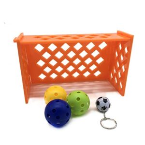 POPETPOP 2 Sets Parrot Soccer Ball Toys Field Training Toys Bird Intelligence Development Toys for Macaw Parakeet Cockatiel Conure Budgies (Random Color)