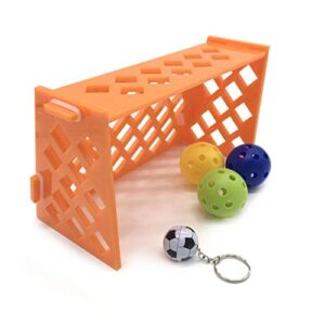 POPETPOP 2 Sets Parrot Soccer Ball Toys Field Training Toys Bird Intelligence Development Toys for Macaw Parakeet Cockatiel Conure Budgies (Random Color)