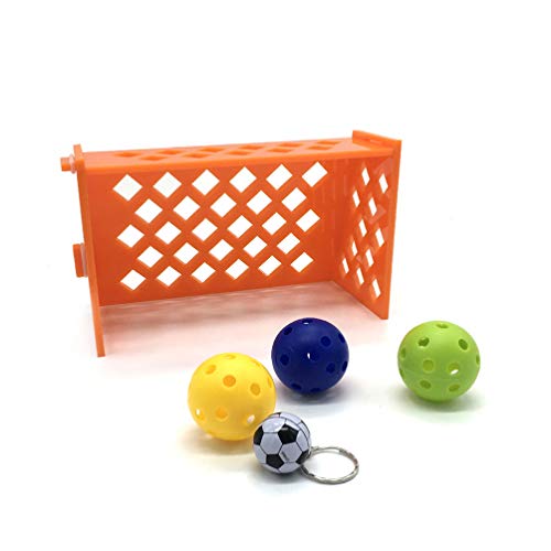 POPETPOP 2 Sets Parrot Soccer Ball Toys Field Training Toys Bird Intelligence Development Toys for Macaw Parakeet Cockatiel Conure Budgies (Random Color)