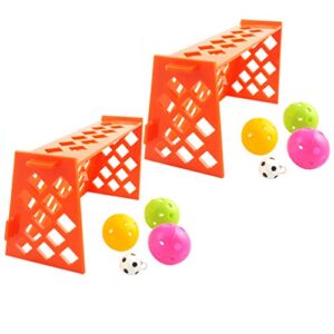 POPETPOP 2 Sets Parrot Soccer Ball Toys Field Training Toys Bird Intelligence Development Toys for Macaw Parakeet Cockatiel Conure Budgies (Random Color)