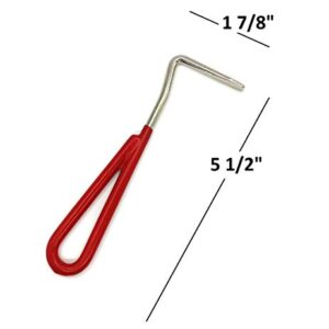 Vinyl Coated Steel Hoof Picks for Horses (2 Pack Red)Q