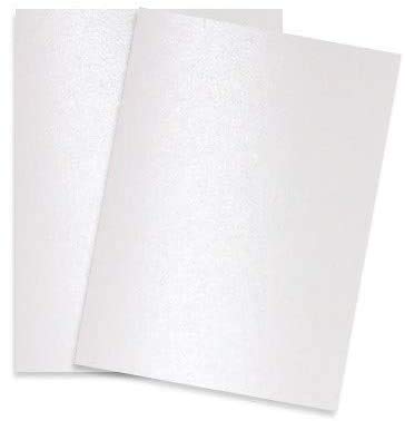 Limited Papers (TM) Shimmer Pure White Pearl, Text and Cardstock Digital Metallic Stationary Paper. Perfect for Business, Invitations, Weddings. and More. Variety of Sizes. (8.5 x 11, 80 lb. - Text)