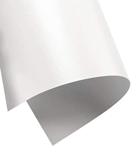 Limited Papers (TM) Shimmer Pure White Pearl, Text and Cardstock Digital Metallic Stationary Paper. Perfect for Business, Invitations, Weddings. and More. Variety of Sizes. (8.5 x 11, 80 lb. - Text)