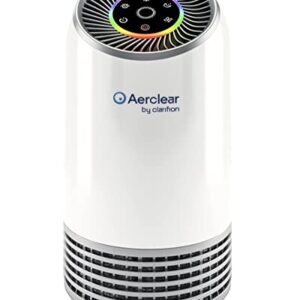 Clarifion AerClear - Air Purifier for Home, 3-Stage Filtration System with HEPA Filter Helps With Dust, Pets, Smoke, Pollen, 7 Night Light Mode, Low Noise