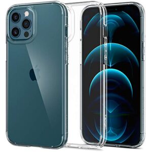 spigen ultra hybrid [anti-yellowing pc back] designed for iphone 12 pro max case (2020) - crystal clear