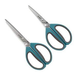 goodful all purpose kitchen shears, heavy duty stainless steel scissors, comfort grip, micro-serrated