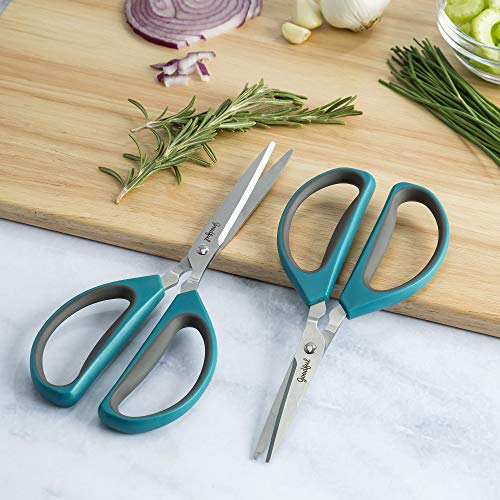 Goodful All Purpose Kitchen Shears, Heavy Duty Stainless Steel Scissors, Comfort Grip, Micro-Serrated