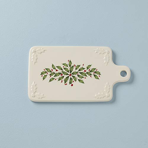 Lenox Porcelain Holiday Cheeseboard, 3.55 LB, Red & Green