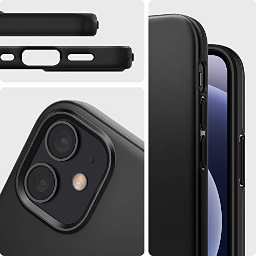 Spigen Thin Fit Designed for iPhone 12 Mini Case (2020). - Black