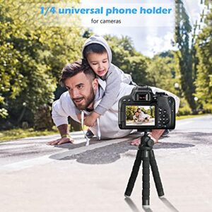 UBeesize Phone Tripod, Portable and Flexible Tripod with Wireless Remote and Clip, Cell Phone Tripod Stand for Video Recording