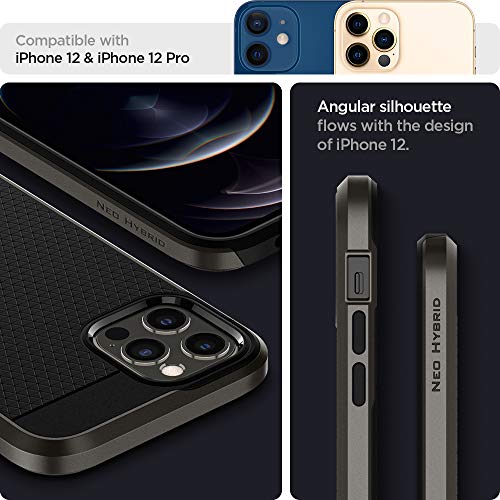 Spigen Neo Hybrid Designed for iPhone 12 Case (2020) / Designed for iPhone 12 Pro Case (2020). - Gunmetal