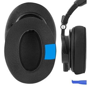 geekria sport extra thick cooling-gel replacement ear pads for audio-technica ath m50x, m50xbt, m50, m50xbt2, m40x, m30, m20, m10 headphones earpads, headset ear cushion repair parts (black)