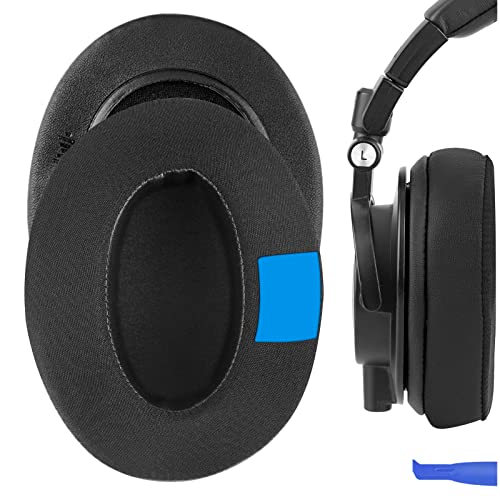 Geekria Sport Extra Thick Cooling-Gel Replacement Ear Pads for Audio-Technica ATH M50X, M50XBT, M50, M50xBT2, M40X, M30, M20, M10 Headphones Earpads, Headset Ear Cushion Repair Parts (Black)