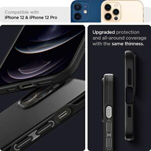 Spigen for iPhone 12 Pro Case, Thin Fit Case for iPhone 12 & 12 Pro - Matte Black