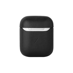 Native Union Leather Case for AirPods – Handcrafted Fully-Wrapped Genuine Italian Leather case – Support Wireless Chargers – Compatible with AirPods Gen 1 & Gen 2 (Black)