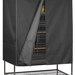 Explore Land Pet Cage Cover with Removable Top Panel - Good Night Cover for Bird Critter Cat Cage to Small Animal Privacy & Comfort (Small, Black)