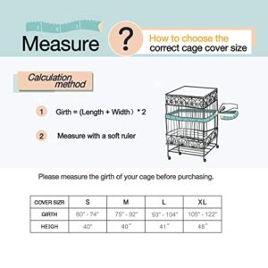 Explore Land Pet Cage Cover with Removable Top Panel - Good Night Cover for Bird Critter Cat Cage to Small Animal Privacy & Comfort (Small, Black)