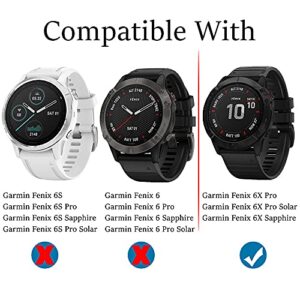 Suoman 4-Pack for Garmin Fenix 6X Pro/ 6X Pro Solar/ 6X Sapphire Screen Protector, 2.5D 9H Hardness Tempered Glass for Garmin Fenix 6X Pro/ 6X Pro Solar/ 6X Sapphire Smartwatch