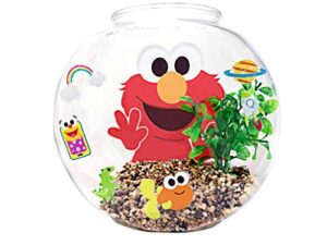 penn-plax officially licensed sesame street elmo’s world fish bowl kit – great way to teach young beginners how to maintain and take care of an aquarium