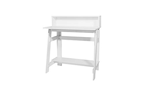 OneSpace Lennox Hutch Computer Desk, White