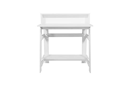 OneSpace Lennox Hutch Computer Desk, White