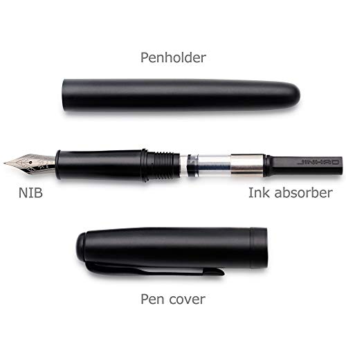 JINHAO 75 HongYun Fountain Pen (Matte Black, Fine Nib)