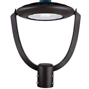 NUWATT LED Street Post Top Area Light Circle Pole Round Fixture, 4,550 Lumens Dusk to Dawn Photocell Fixture 35W (75/100W Equivalent) Outdoor Pathway Pole Light Yard Light Fixture UL/DLC Listed