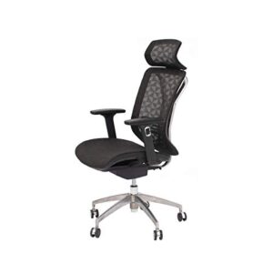 CangLong Office High Back Mesh Desk Arm Rests Computer Chair Height Adjustable, Black