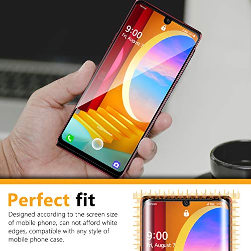 UniqueMe [2 Pack] Screen Protector Compatible for LG Velvet/LG Velvet 5G UW Tempered Glass,3D Full Coverage Film HD [Easy Installation] Edge to Edge Protection