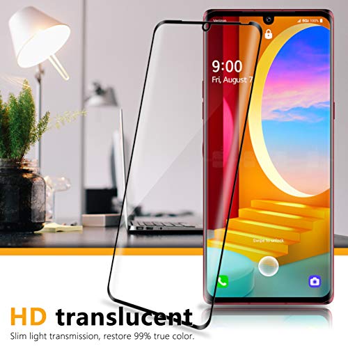 UniqueMe [2 Pack] Screen Protector Compatible for LG Velvet/LG Velvet 5G UW Tempered Glass,3D Full Coverage Film HD [Easy Installation] Edge to Edge Protection