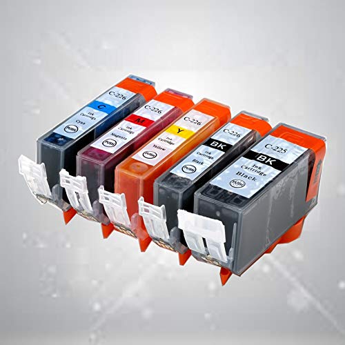 4Benefit (Set of 5) Compatible PGI-225 CLI-226 Ink Cartridge PGI225 CLI226 (PGBK + Black + Cyan + Magenta + Yellow) Used for PIXMA MG5220 MG6220 MG5320 MG6120 MX882 MG8220 MX895 MX882 Inkjet Printer