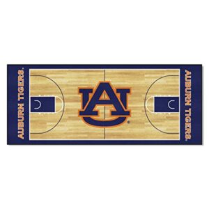 fanmats 24371 auburn tigers basketball court runner rug - 30in. x 72in. | sports fan area rug