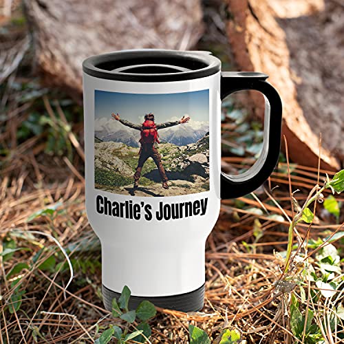 Personalized Travel Mugs with Picture - Custom Travel Mug with Photo, 14oz Photo Travel Mug, Custom Tumbler Personalized, Personalized Travel Coffee Mug with Lid