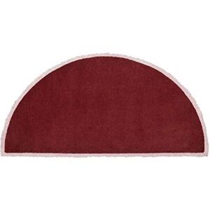 minuteman half round 44'' x 22'' hearth rug - plum wine (h-50)