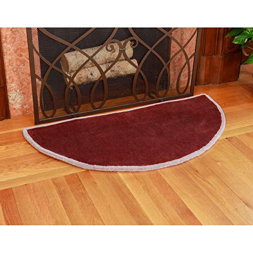 Minuteman Half Round 44'' x 22'' Hearth Rug - Plum Wine (H-50)