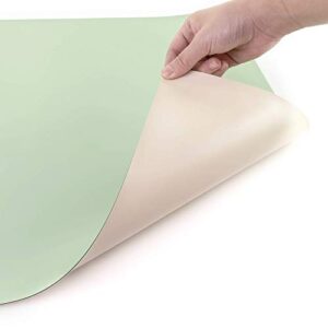 Pacific Arc Vinyl Board Cover. Self Healing and Stain Resistant Green/Ivory Sheet, 20 inches by 26 inches