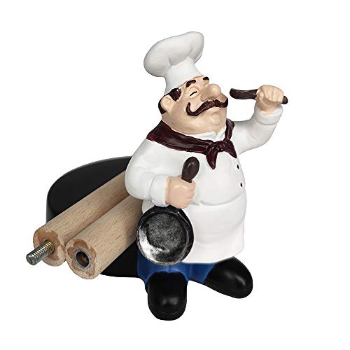 Kitchen Chef Decor Paper Towel Holder, Resin Crafts Display for Kitchen Cafe Western Restaurant Cake Shop Dessert Shop.