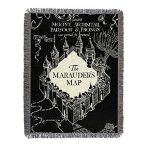 northwest woven tapestry throw blanket, 48" x 60", harry potter night map