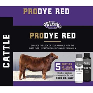 weaver leather prodye livestock hair dye - red - for cattle goats and sheep