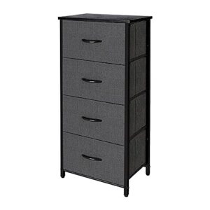 azl1 life concept 4 drawers fabric dresser storage tower, organizer unit for bedroom, closet, entryway, hallway - dark grey