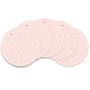 silicone trivet mat pot holders, 5 pack heat resistant non-slip kitchen trivets, super soft flexible easy to wash and dry, perfect for hot pots and pans, dining table and countertop, jar opener