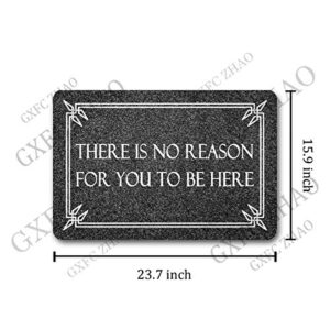 Funny Welcome Mats for Entrance Indoor Personalized Kitchen Rugs and Mats Anti-Slip Novelty Gift Mat(23.7 X 15.9 in) (There is No Reason for You to Be Here)